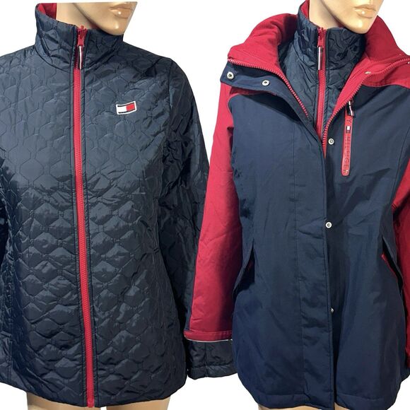 Tommy Hilfiger Women’s 3-in-1 All Weather Systems 2 Piece Jacket & Coat Size M - Picture 1 of 16